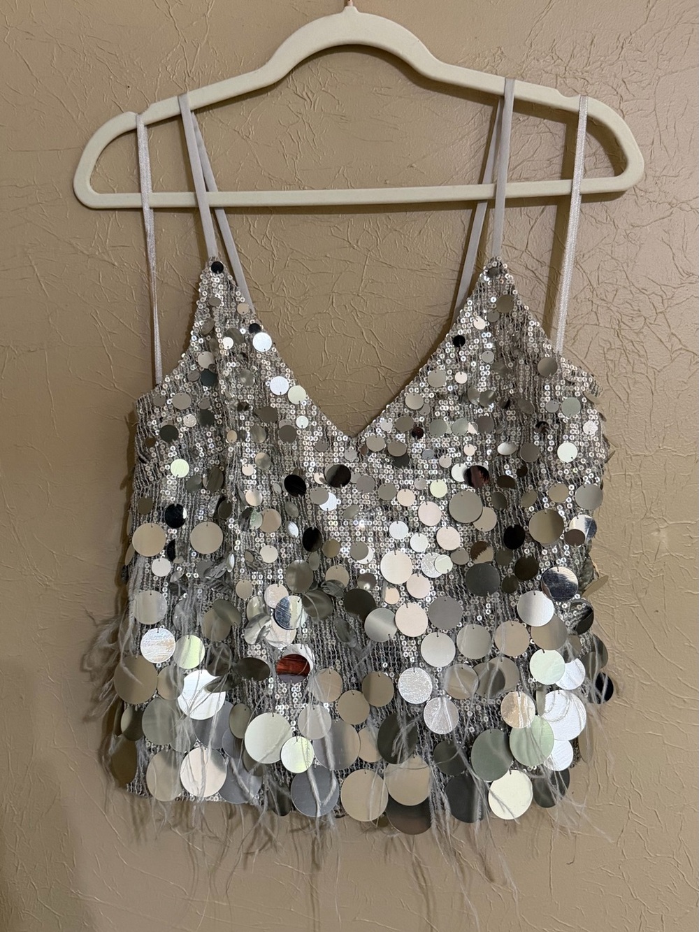 NWT RAMY BROOK Rina Sequin Top size large